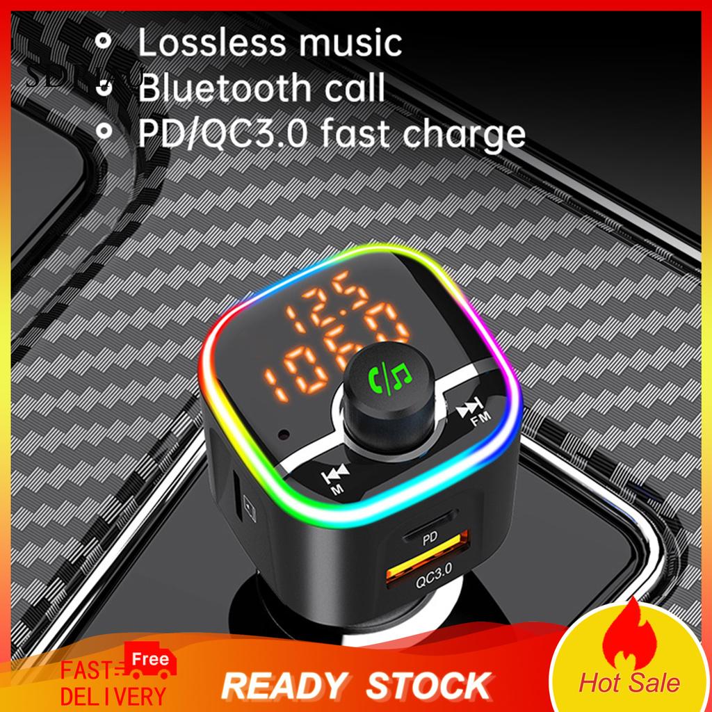 Thiết Bị Sạc Trên Xe Hơi Xqxdzx Bc68 Qc3.0 Pd Bluetooth Fm Transmitter Mp3 Hỗ Trợ Tf / U Drive