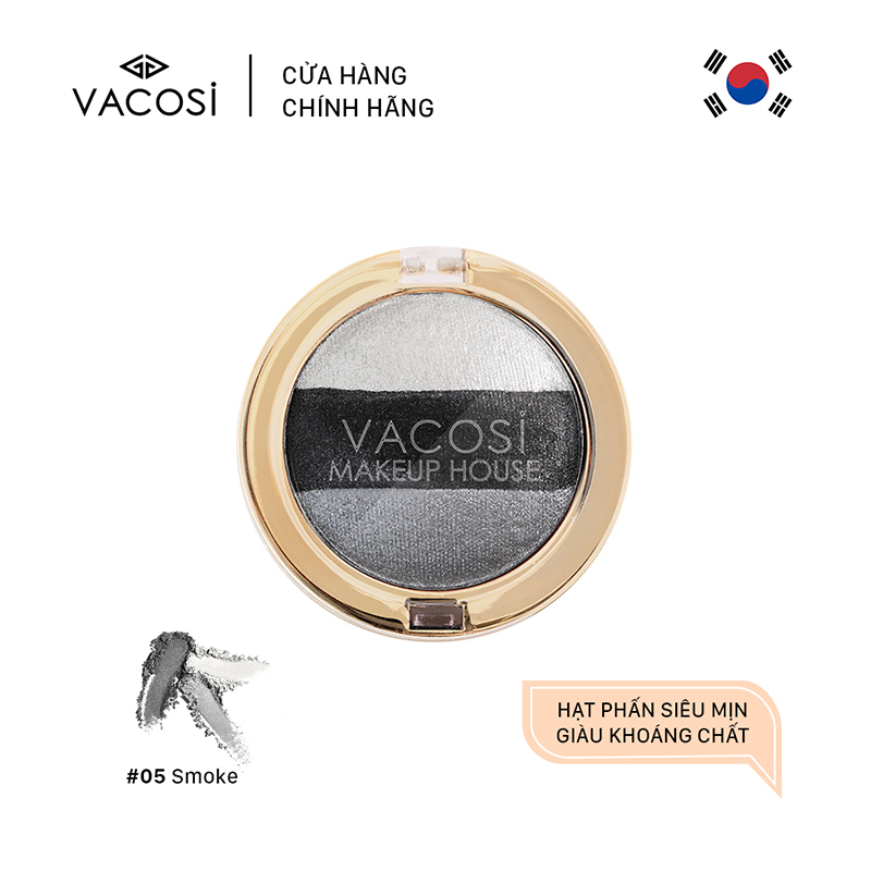 PHẤN MẮT (HỘP TRÒN) VACOSI TRIO EYESHADOW