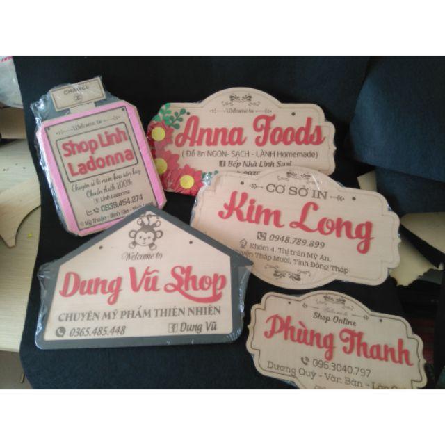 BẢNG GỖ 3D TÊN SHOP, ĐẠO CỤ CHỤP ẢNH BÁN HÀNG ONLINE, BẢNG GỖ TREO SHOP