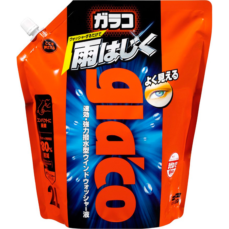 Nước Rửa Nano Kính Glaco Washer Pouch Pack 2L G-80 Soft99 Japan