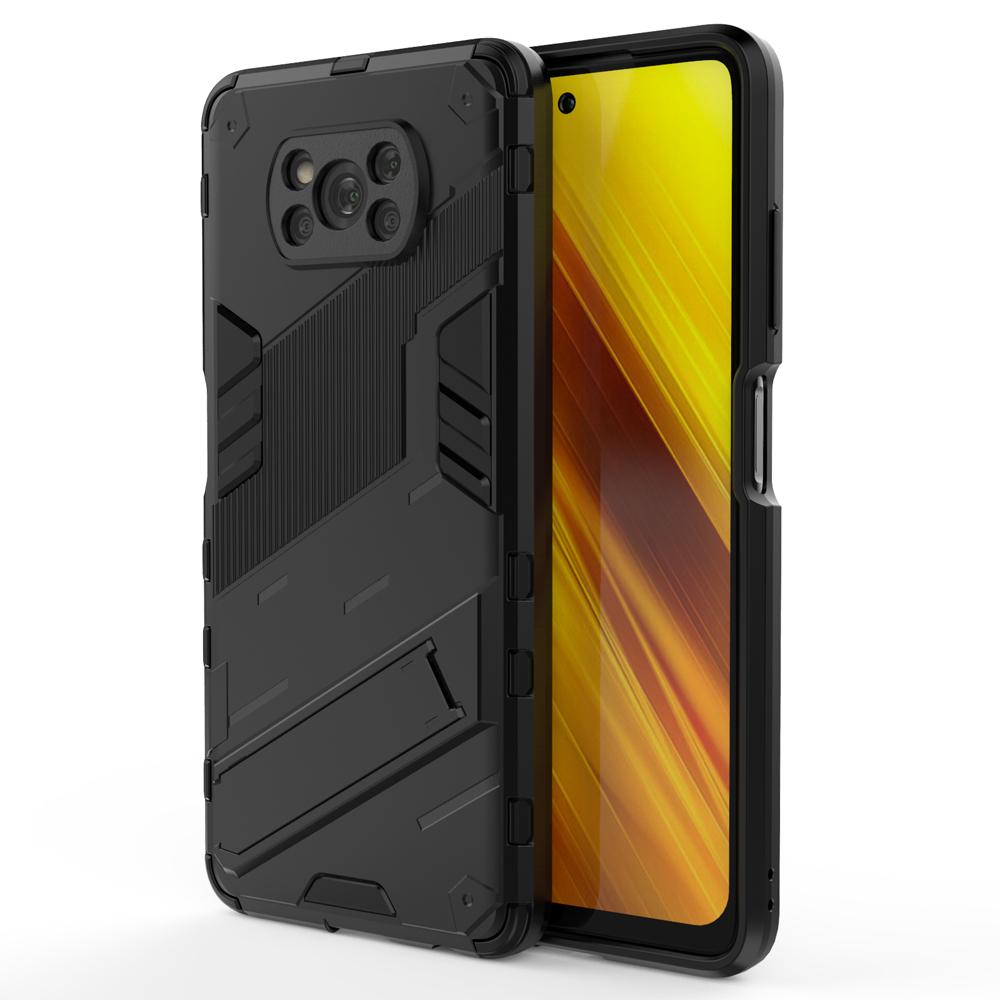 Ốp lưng cho Xiaomi Poco X3 Pro X3 NFC chống sốc Iron Man PUNK cao cấp kèm giá đỡ