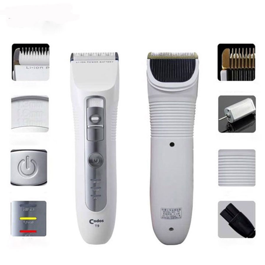 Tông Đơ Cắt Tóc Hàn Quốc CODOS T9 TẶNG LƯỢC CẮT TÓC - Máy Cắt Tóc Chuyên Nghiệp Vận Hành Êm Ái
