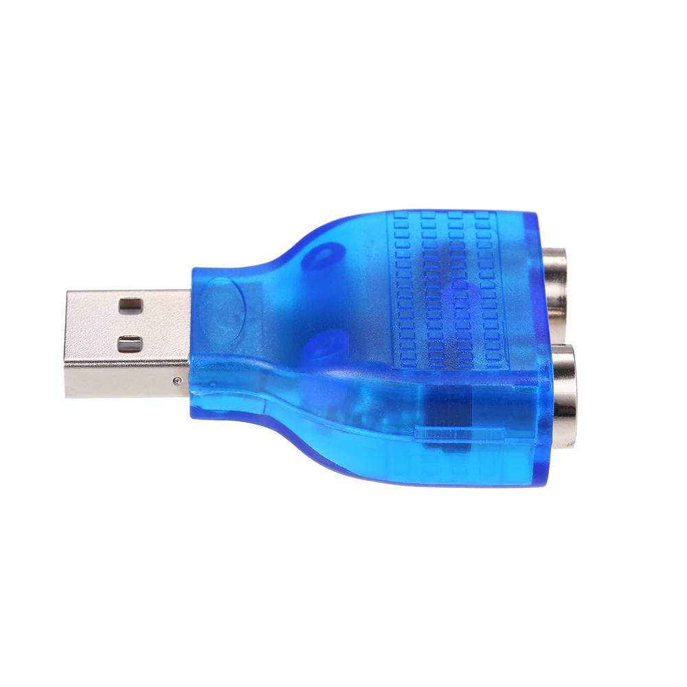 USB to Dual PS/2 Adapter USB A Male to PS2 Female Converter Splitter for Mouse Keyboard
