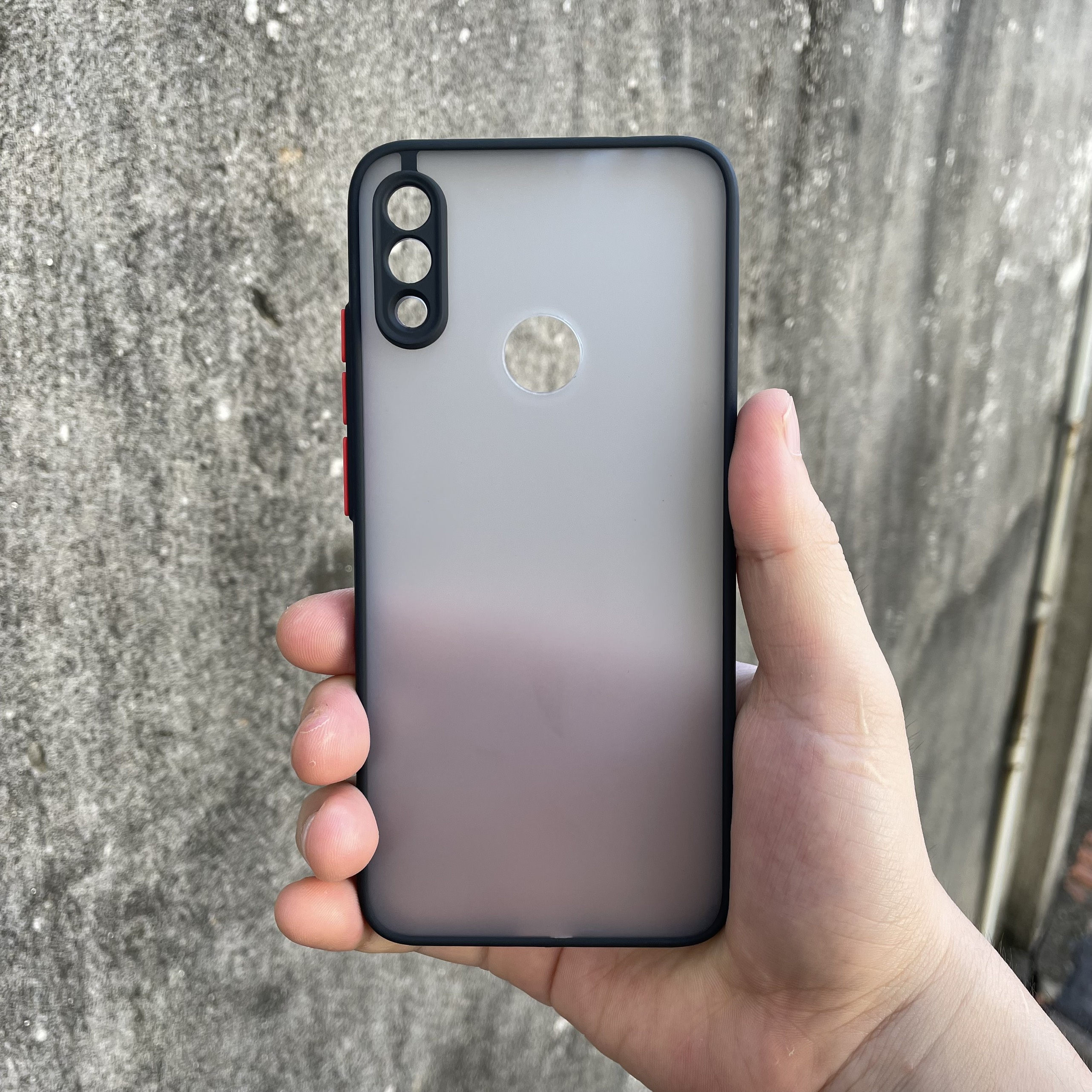 Ốp lưng cứng nhám mờ viền silicon bảo vệ camera cho Xiaomi Redmi Note 7