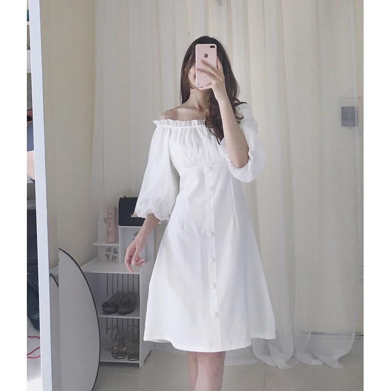 Giảm giá Đầm trắng Babydoll xinh Váy tiểu thư Hàn Quốc  BeeCost