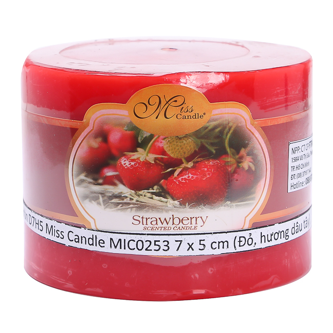 Bộ nến thơm Hạnh Phúc 5 - Bộ 3 nến thơm D7H5 Miss Candle MIC0253 7 x 5 cm (Nâu đậm, hương mocha)