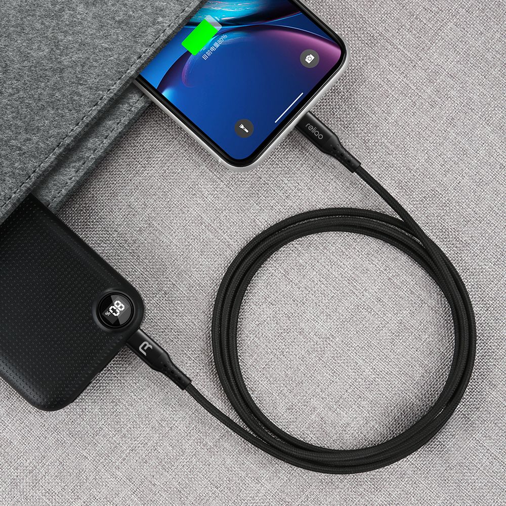 Dây Cáp Truyền Dữ Liệu Sạc Nhanh Reliqo RCA-705 PD18W 1.2m USB - Type C To Lightning Chuẩn MFi Cho IPhone/Ipad/Ipod - Hàng Chính Hãng