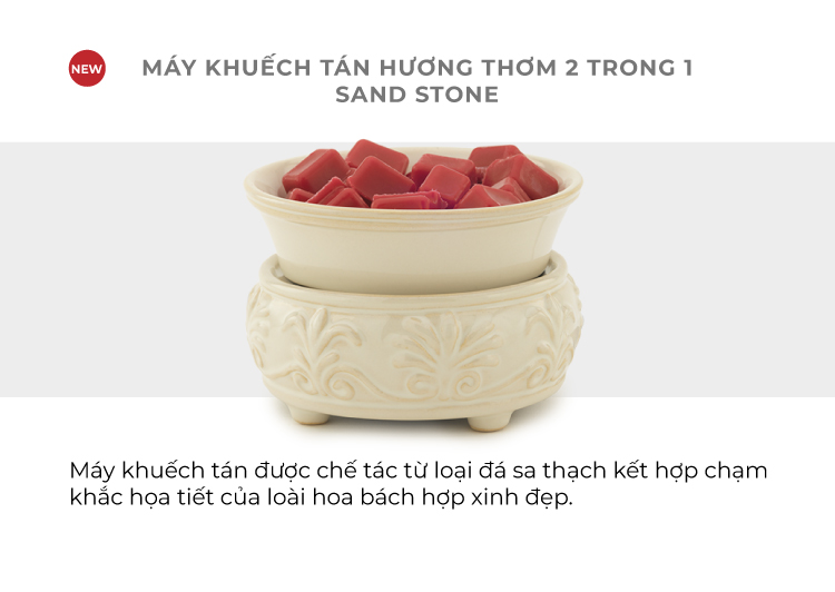 Máy khuếch tán hương thơm 2 trong 1 - Sand Stone