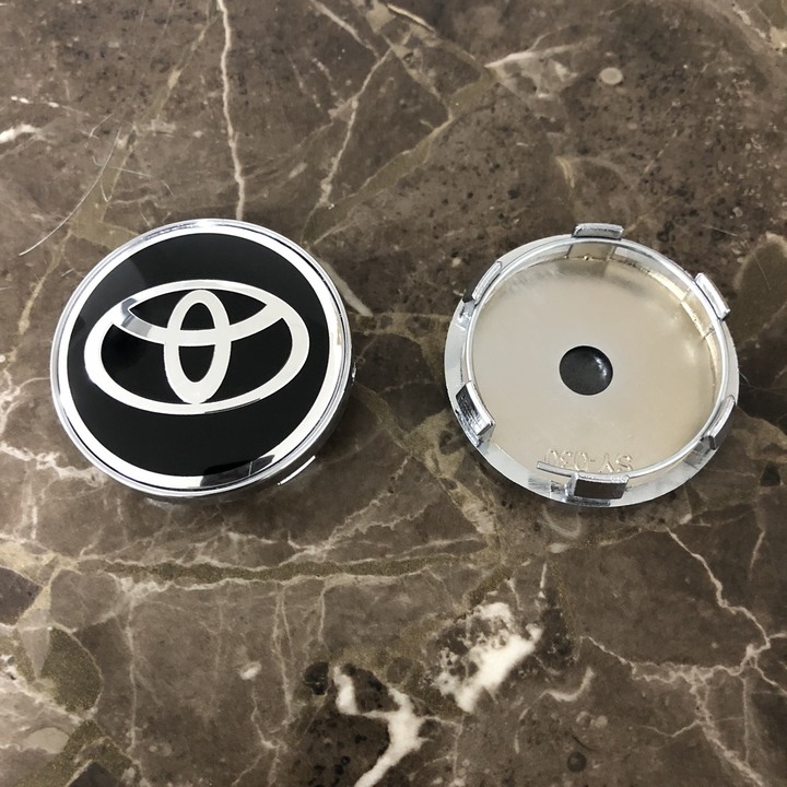 Logo chụp mâm, ốp lazang bánh xe ô tô Toyota đường kính 60mm