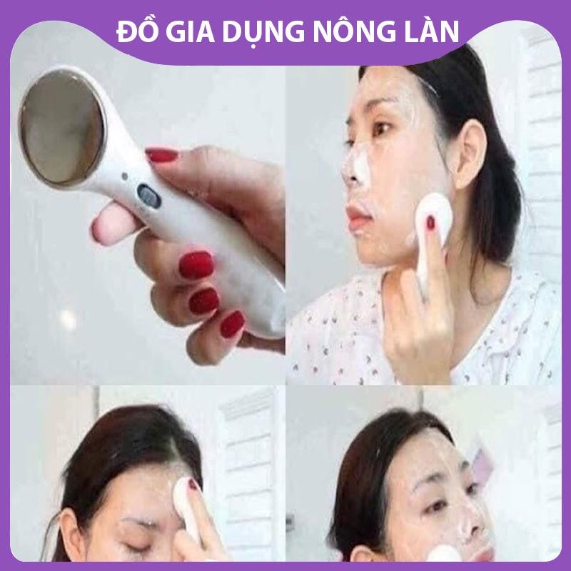 Máy massage mặt ion nhiệt làm sạch chăm sóc massage mặt cầm tay mini đa năng