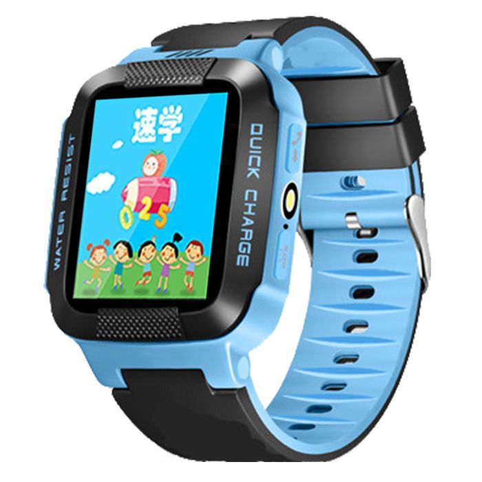 Đồng hồ định vị trẻ em Kidwatch màu xanh dương pha đen màn hình cảm ứng