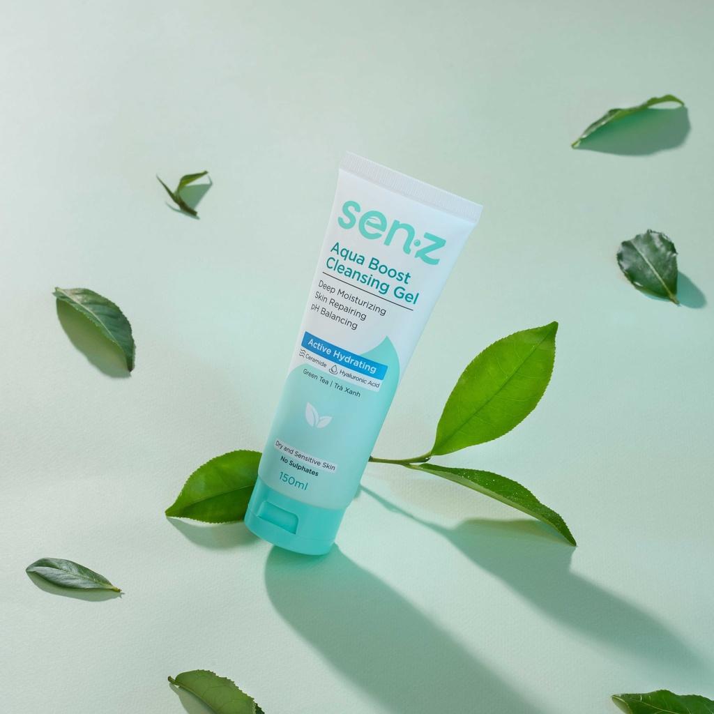 Combo 2 sản phẩm SenZ Aqua Boost Chiết Xuất Trà Xanh Làm Sạch Dưỡng Ẩm Sâu Cho Da Khô