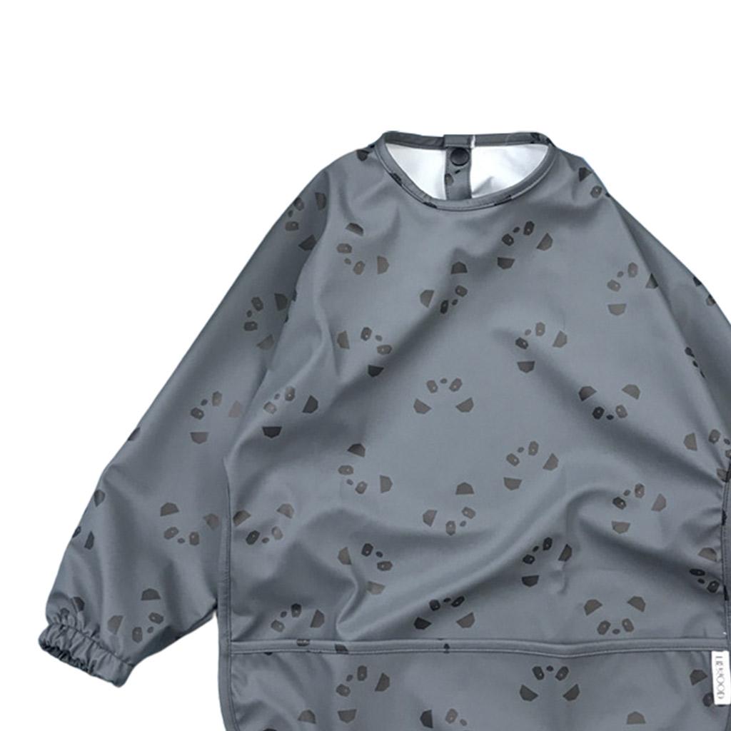 Full Long Sleeved Baby Bib Waterproof Bib for Babies Toddler Bibs 6-24 Months Eating Drinking Painting Feeding Apron with Pocket