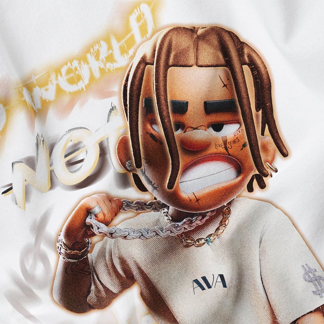 Áo thun tay lỡ AVAUNIQUE Chất Cotton dáng Unisex BAD WORLD NOT BAD