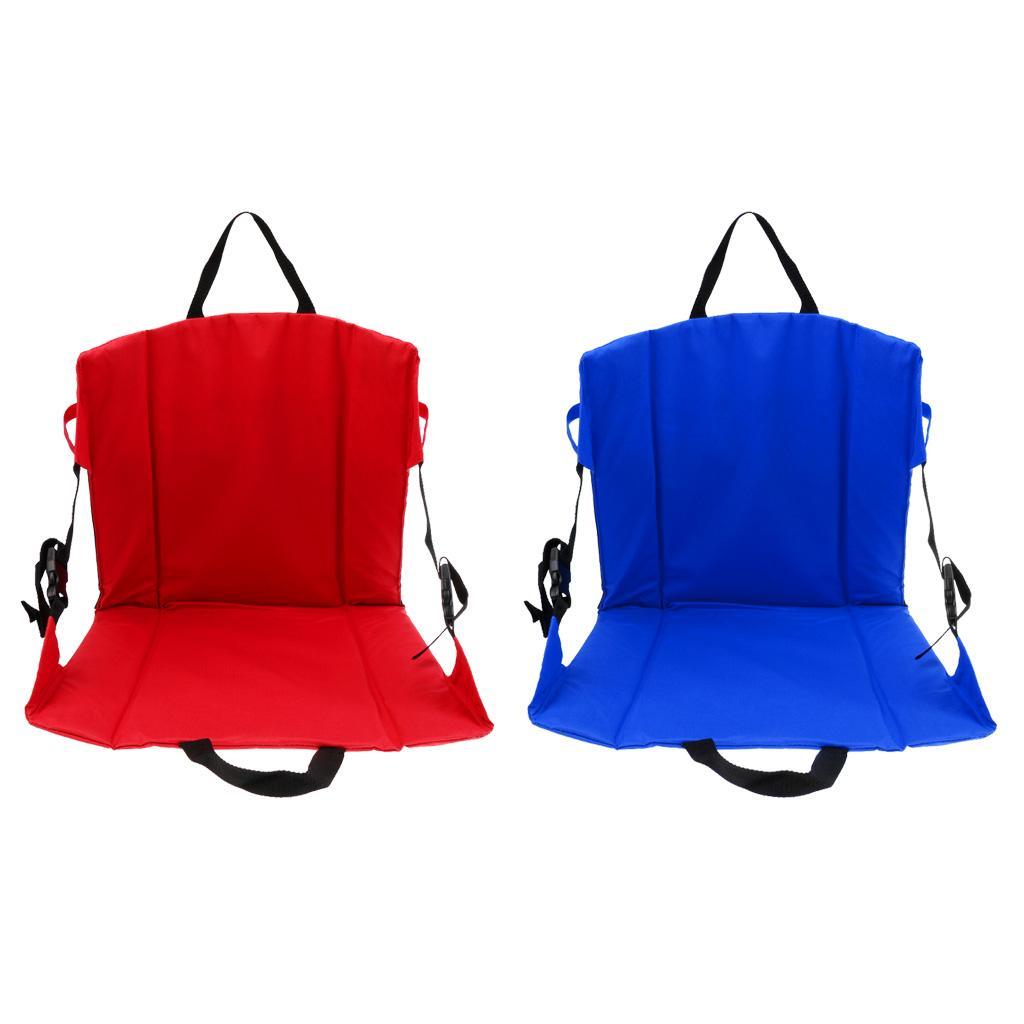 2Pcs Folding Padded Chair Seat Cushion for Stadium Bleacher Football Sports