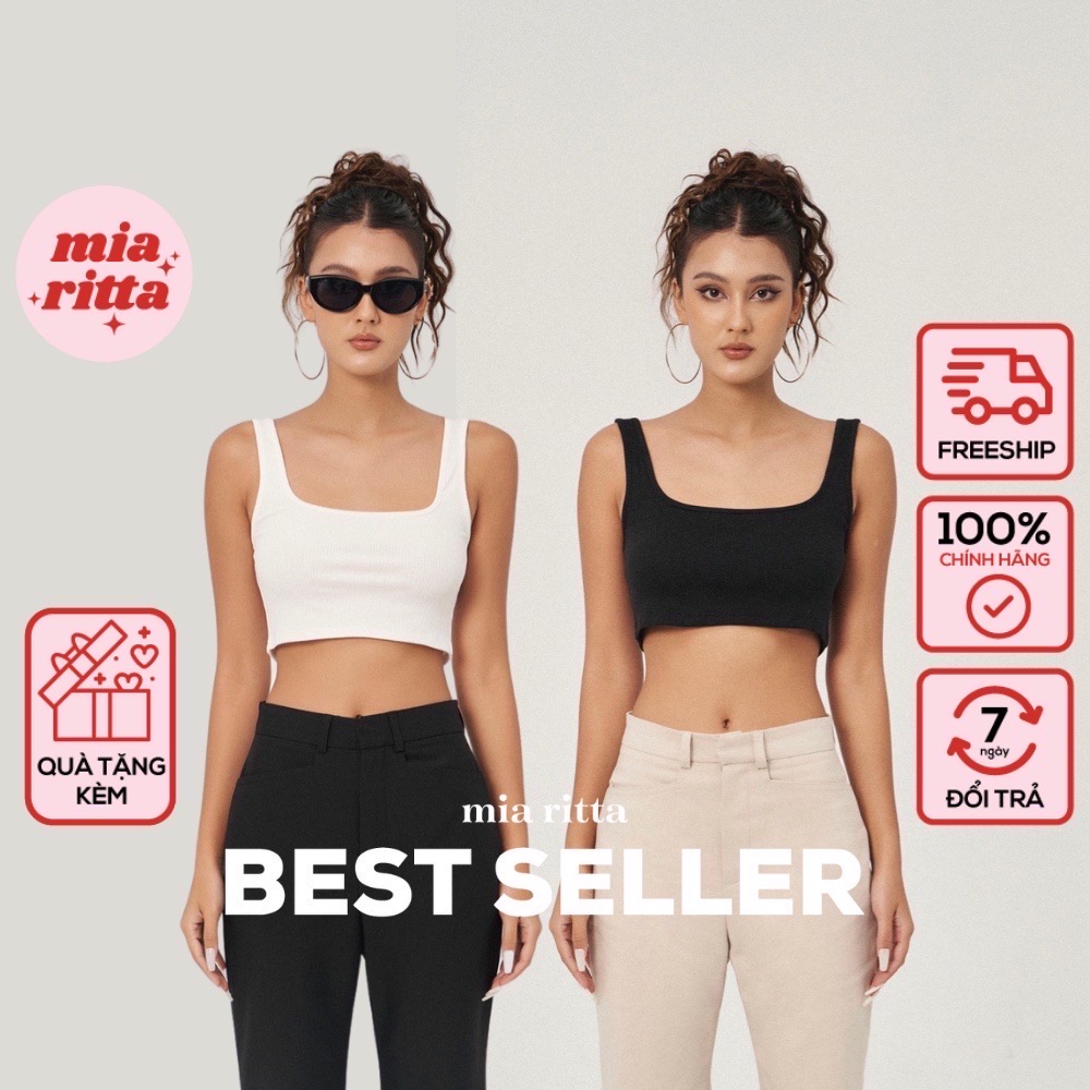Áo ba lỗ croptop tanktop áo thun dáng ngắn Mia Ritta A2062