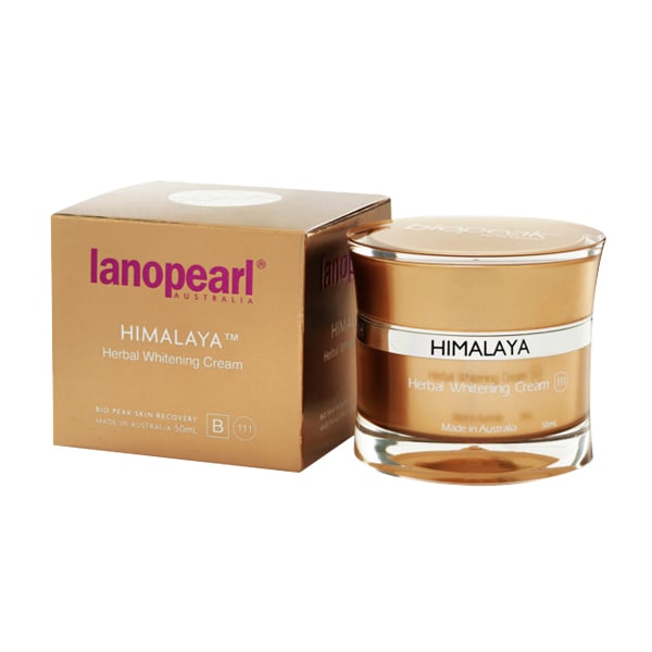 Kem trắng da, mờ nám chống lão hóa Lanopearl Himalaya Herbal Whitening Cream LB34 50ml + Tặng ngay 1 son dưỡng môi nhau thai cừu Rebrith