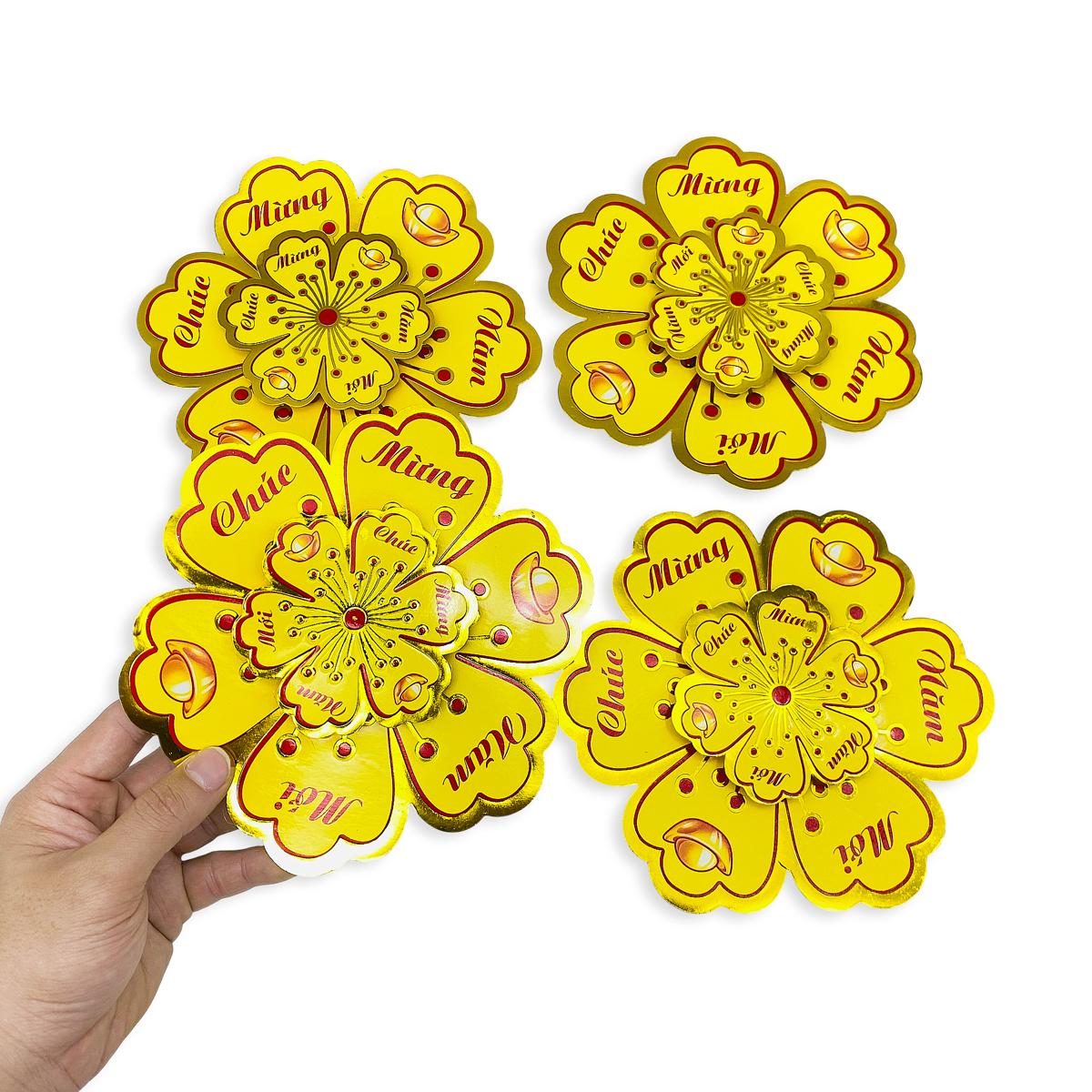 Bộ 4 Hoa Mai Lớn Trang Trí Tết - 68-4