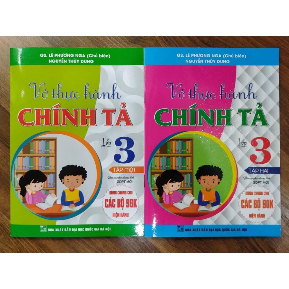 Sách - Combo Vở Thực Hành Chính Tả Lớp 3 - Tập 1 + 2 (Dùng Chung Cho Các Bộ SGK Hiện Hành)