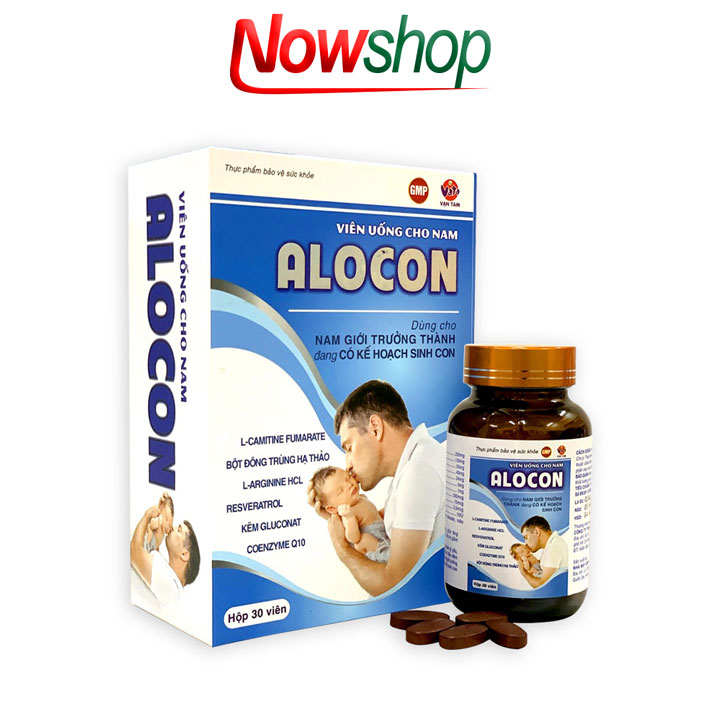 Viên Uống Tăng Khả Năng Thụ Thai Alocon Nam Vạn Tam Giúp Bổ Thận Tráng Dương Tăng Cường Sinh Lý Mạnh Tinh Trùng