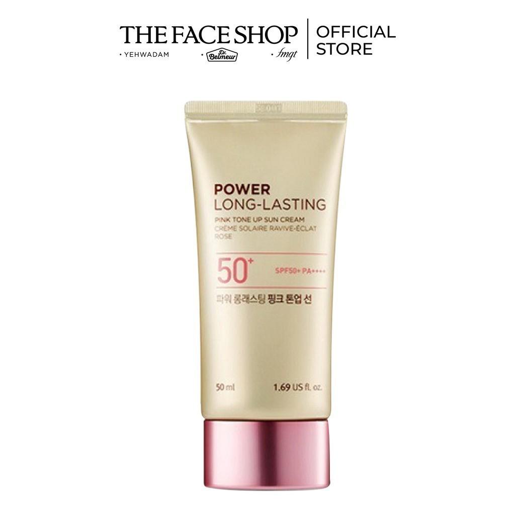 Kem Chống Nắng TheFaceShop Power Long Lasting Pink Tone Up Sun Cream Spf50+ 50Ml