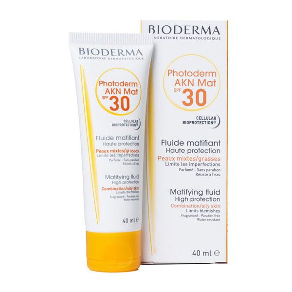 Kem Chống Nắng Bioderma Photoderm AKN Mat SPF 30 40ml + Tặng Kèm Túi Đựng Mỹ Phẩm Cao Cấp