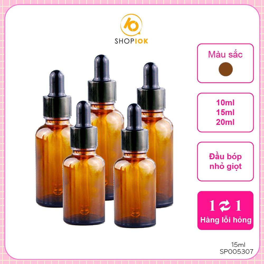 Chai lọ đựng, chiết serum, tinh chất, tinh dầu đầu bóp nhỏ giọt loại 5ml, 10ml,15ml