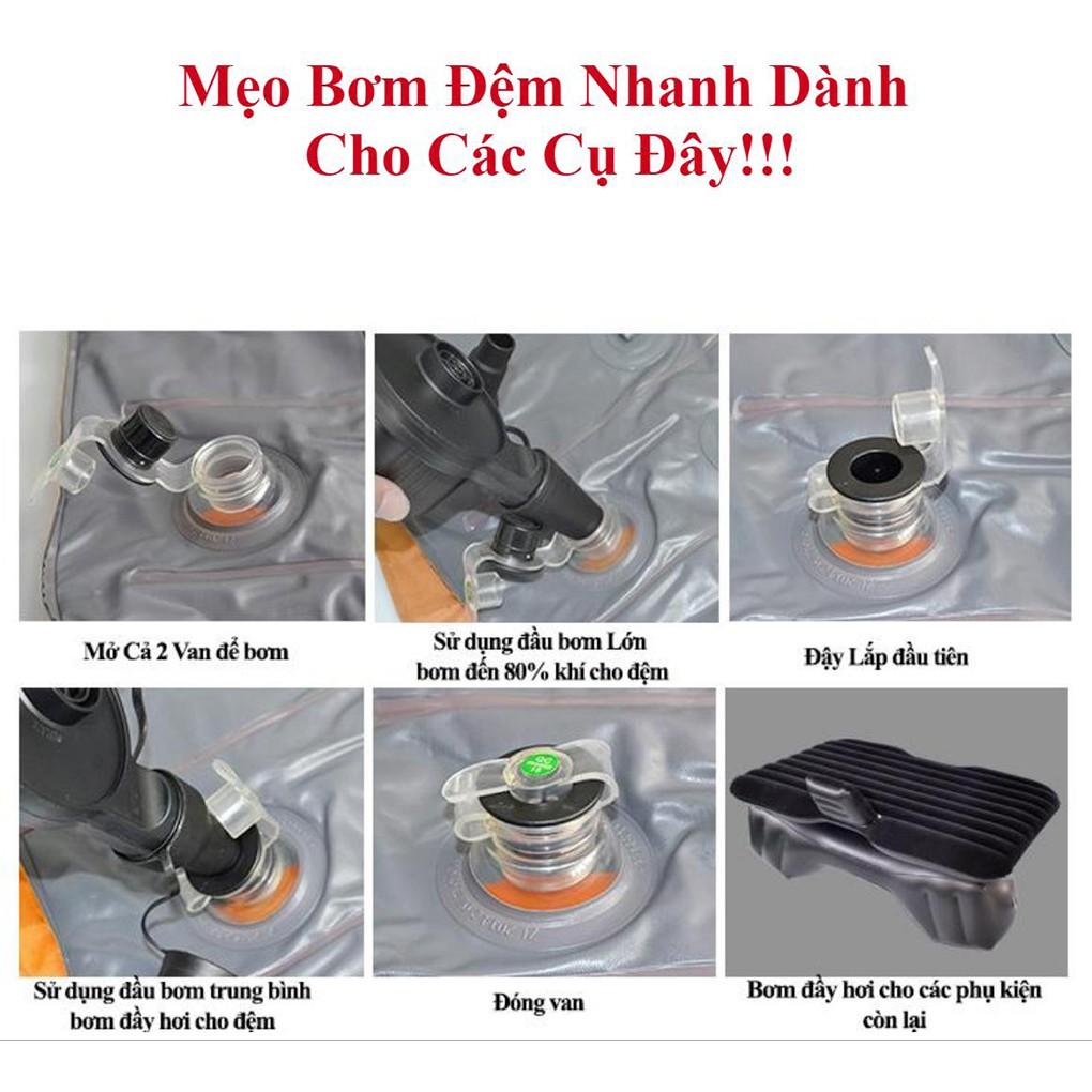 Đệm hơi ô tô, nệm hơi xe ô tô cao cấp hàng dày loại 1, tặng kèm bơm điện và bộ gối