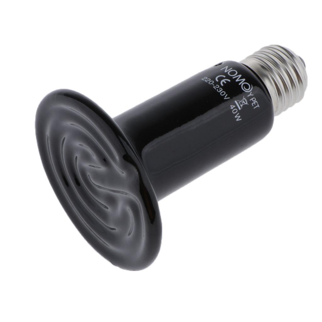 Reptile Infrared Heater Heat Lamp Terrarium Amphibian Screw in E27 Bulb 40W