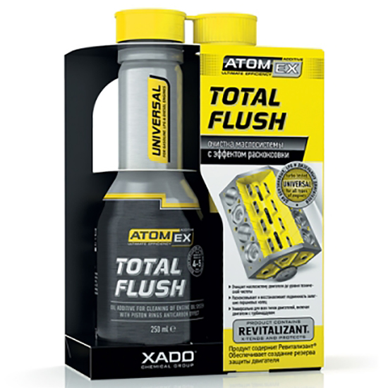 Phụ Gia Dầu Nhớt XADO Súc Rửa Vệ Sinh Động Cơ Atomex TotalFlush (250ml) - Hàng Chính Hãng