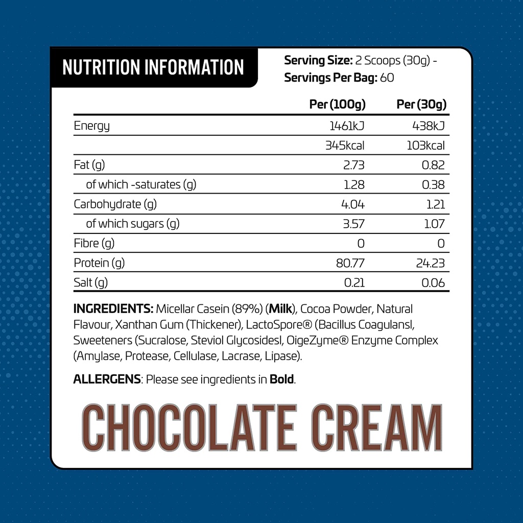 Whey Protein Casein Applied Nutrition (1.8kg - 60 Servings) - Sữa Đạm Nuôi Dưỡng Cơ Ban Đêm