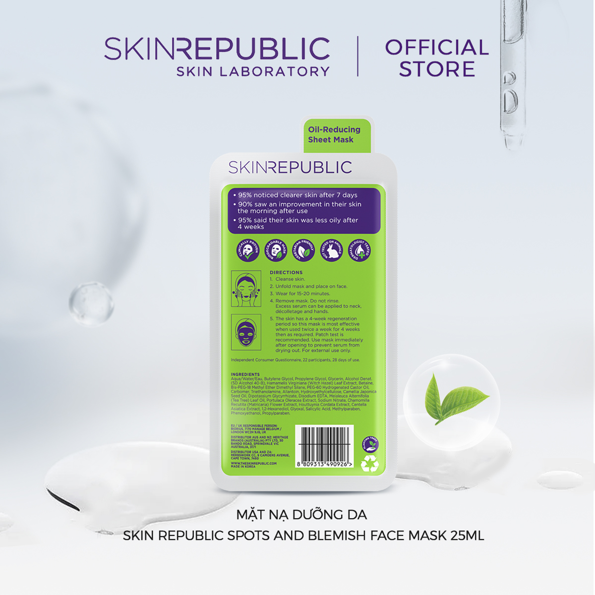 Mặt nạ dưỡng da Skin Republic Spots and Blemish Face Mask 25ml