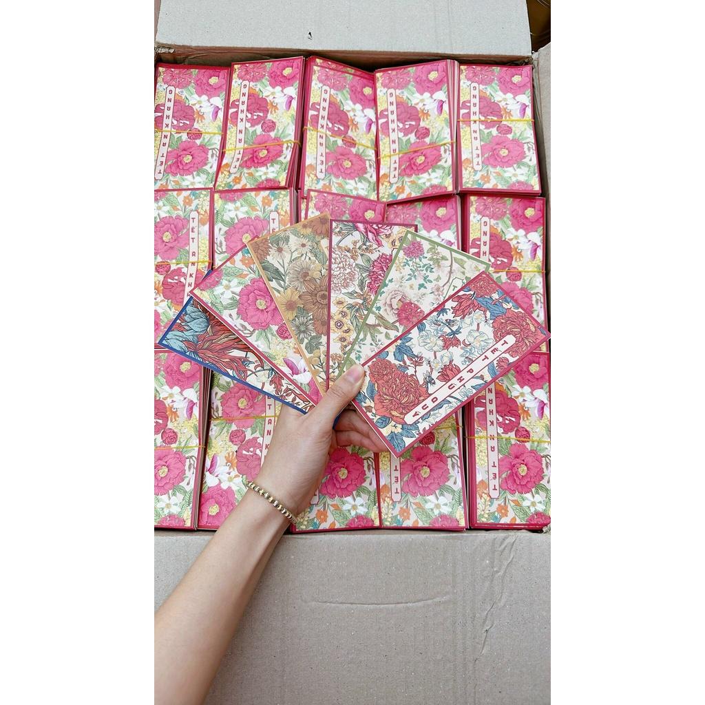 COMBO LÌ XÌ Á ĐÔNG VINTAGE ĐỘC LẠ NEWW 2023 GIẤY KRAFT NHẬT CAO CẤP CÁN MƠ XỊN, SẮC NÉT