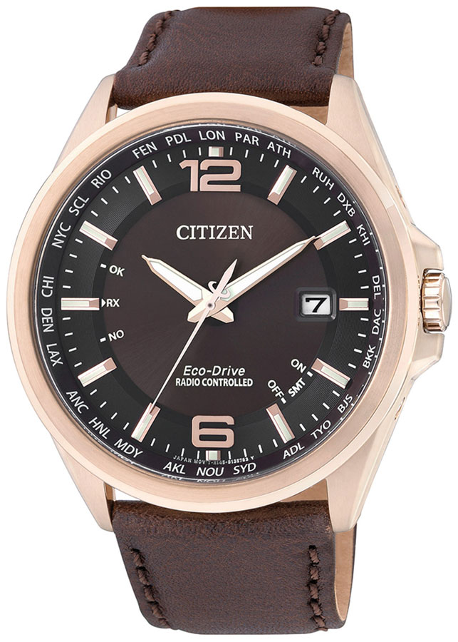 Đồng Hồ Nam Citizen Dây Da CB0018-19W - Mặt Nâu (Sapphire)