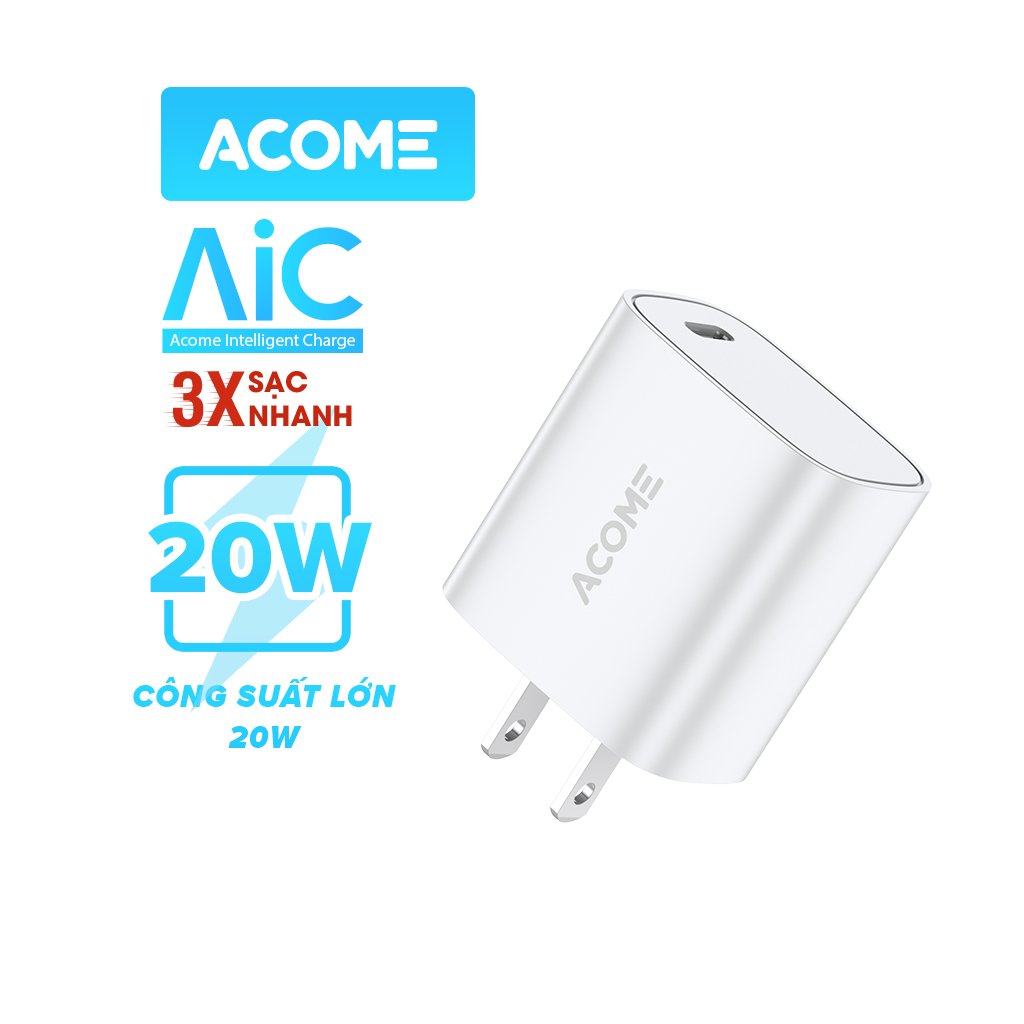 Cốc Sạc Nhanh ACOME AC05U PD Dành Cho Iphone - Hàng Chính Hãng