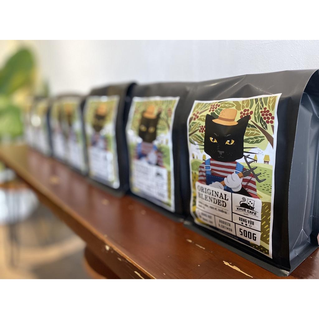 Cà phê truyền thống nguyên chất Blend Robusta - Arabica rang mộc, pha máy và pha phin từ Khuê Café