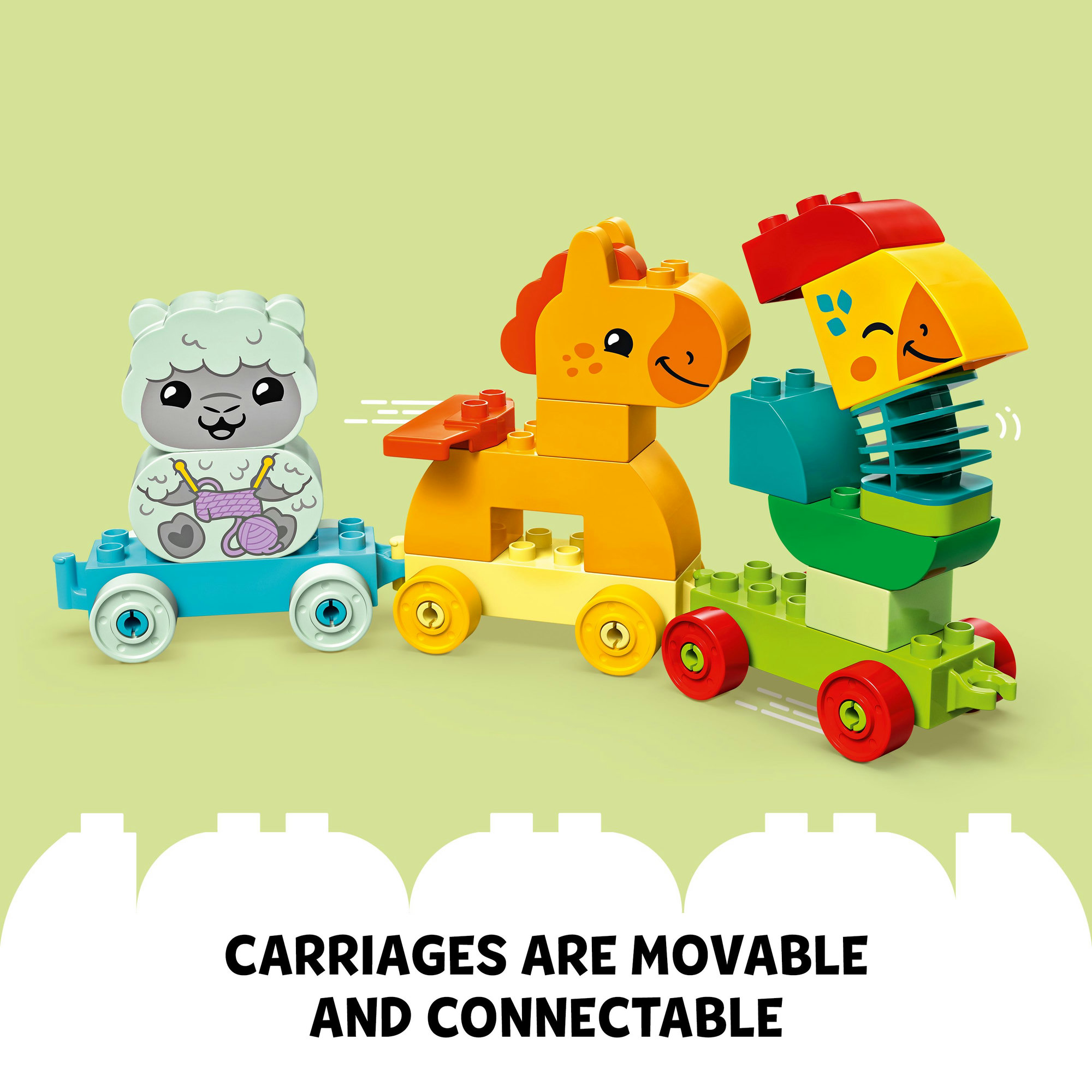 Đồ Chơi Lắp Ráp: Tàu Lửa Động Vật - LEGO DUPLO 10412 (19 chi tiết)