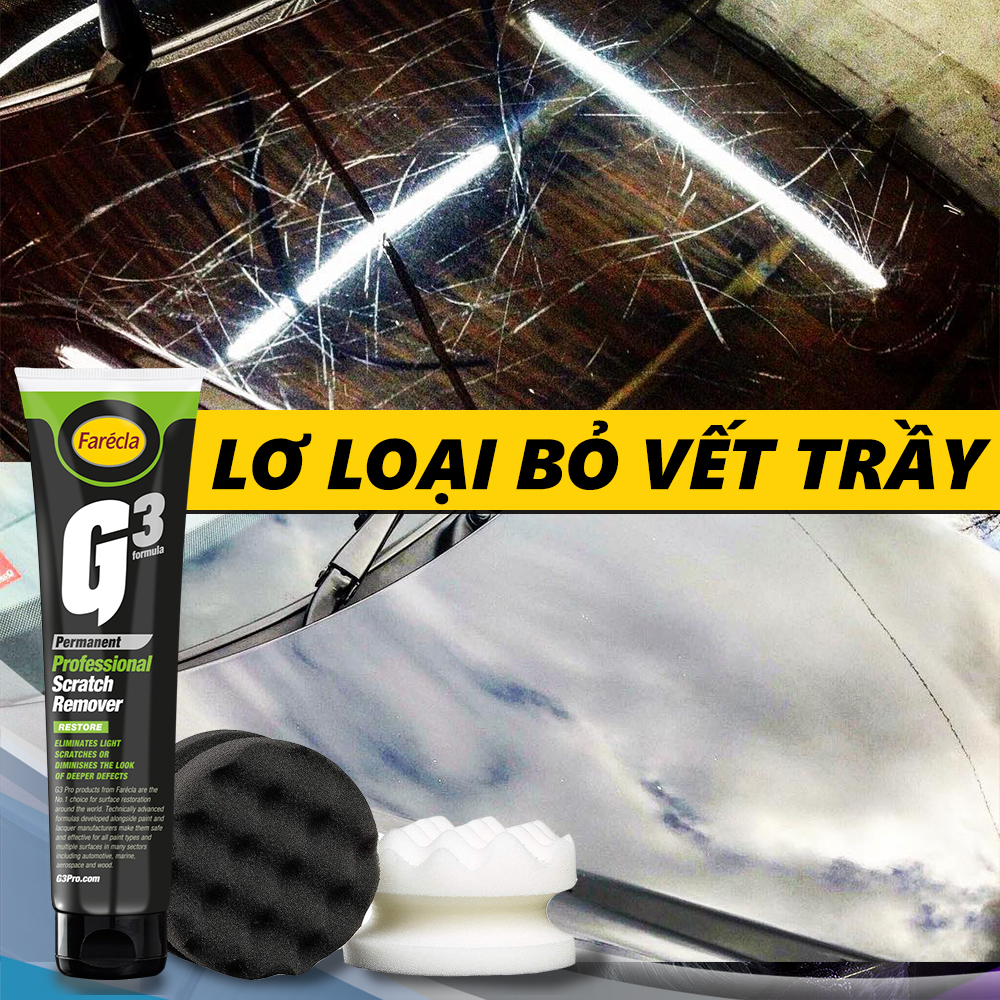 Lơ loại bỏ vết trầy Farécla cao cấp G3 Pro Scratch Remover Paste dung tích 150ml
