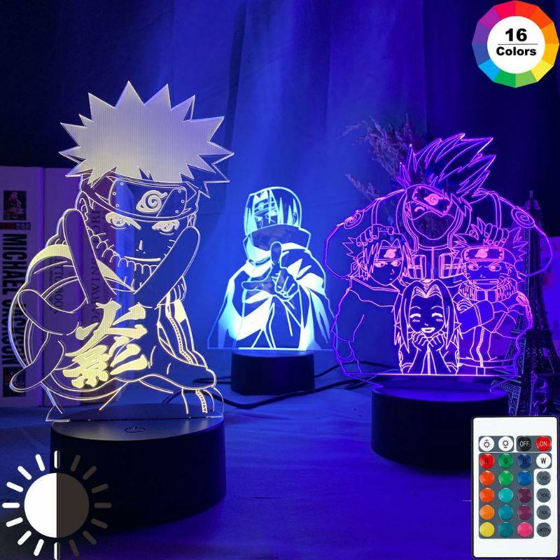 Đèn ngủ, đèn bàn Led 3D illusion Naruto Uzumaki Kid figure - quà tặng sáng tạo