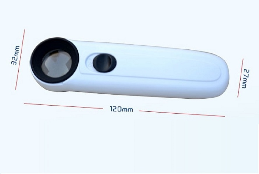 Kính lúp cầm tay có đèn phóng đại 40 lần MG6B-1B - Tặng kèm đèn led cắm cổng USB