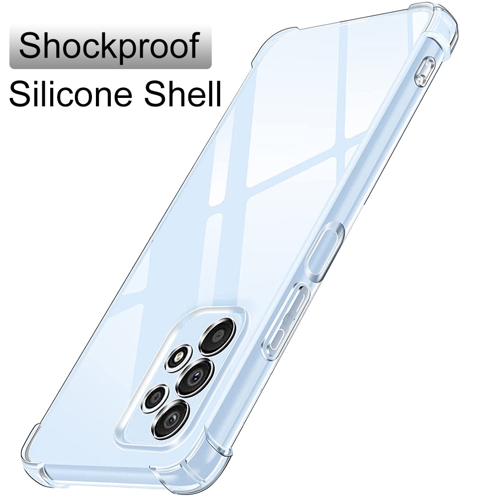 Ốp lưng chống sốc trong suốt dành cho Samsung Galaxy A13, A23, A33 5G, A53 5G, A73 5G túi khí 4 góc, bảo vệ Camera