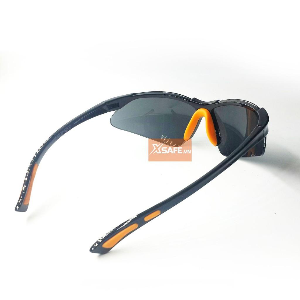 Kính bảo hộ lao động Everest EV304 - Mắt kính đen tráng bạc chống chói lóa, chống bụi,chống cực tím - Bảo vệ mắt an toàn