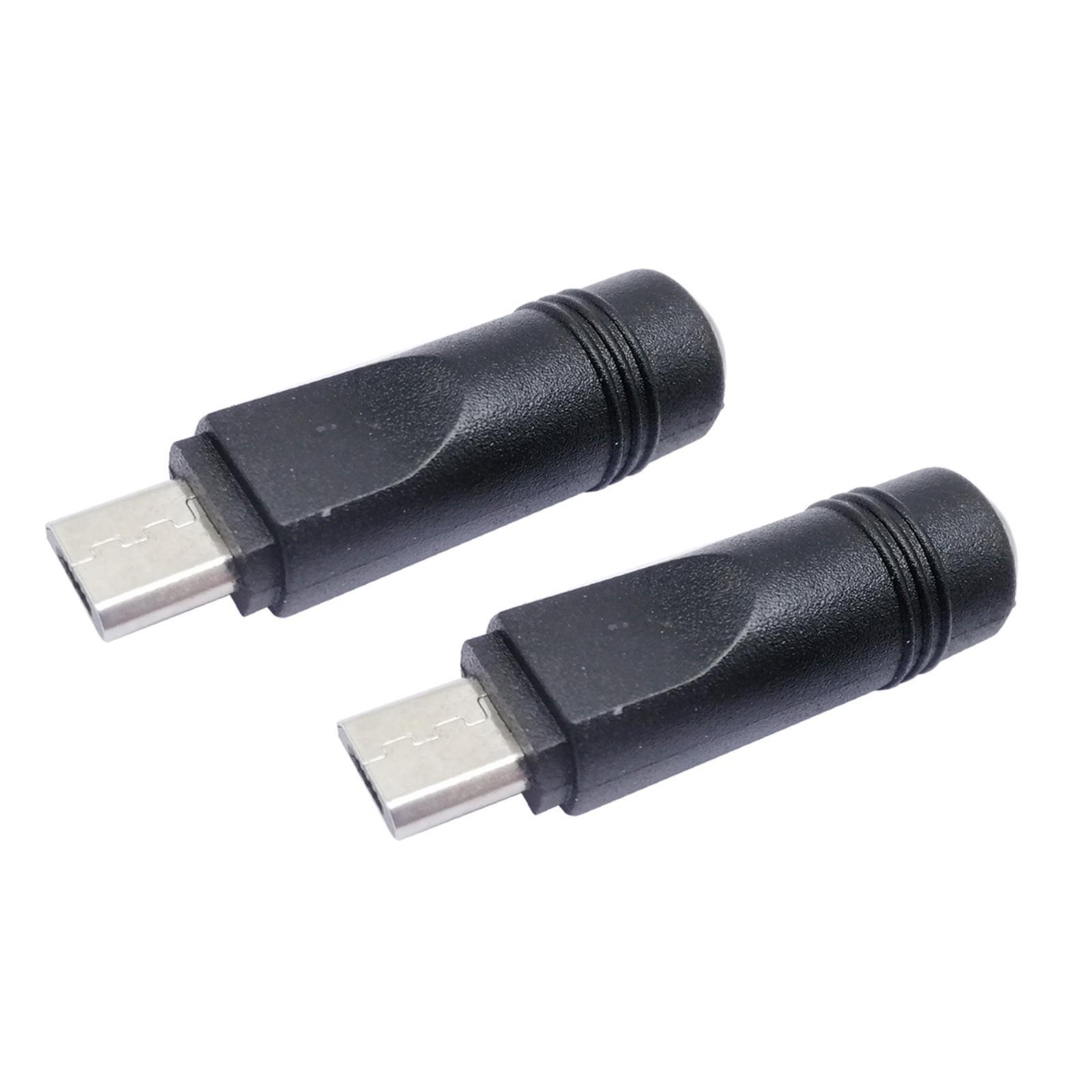 5x .5x2.1mm Female Socket to Micro USB Male Adapter Connector