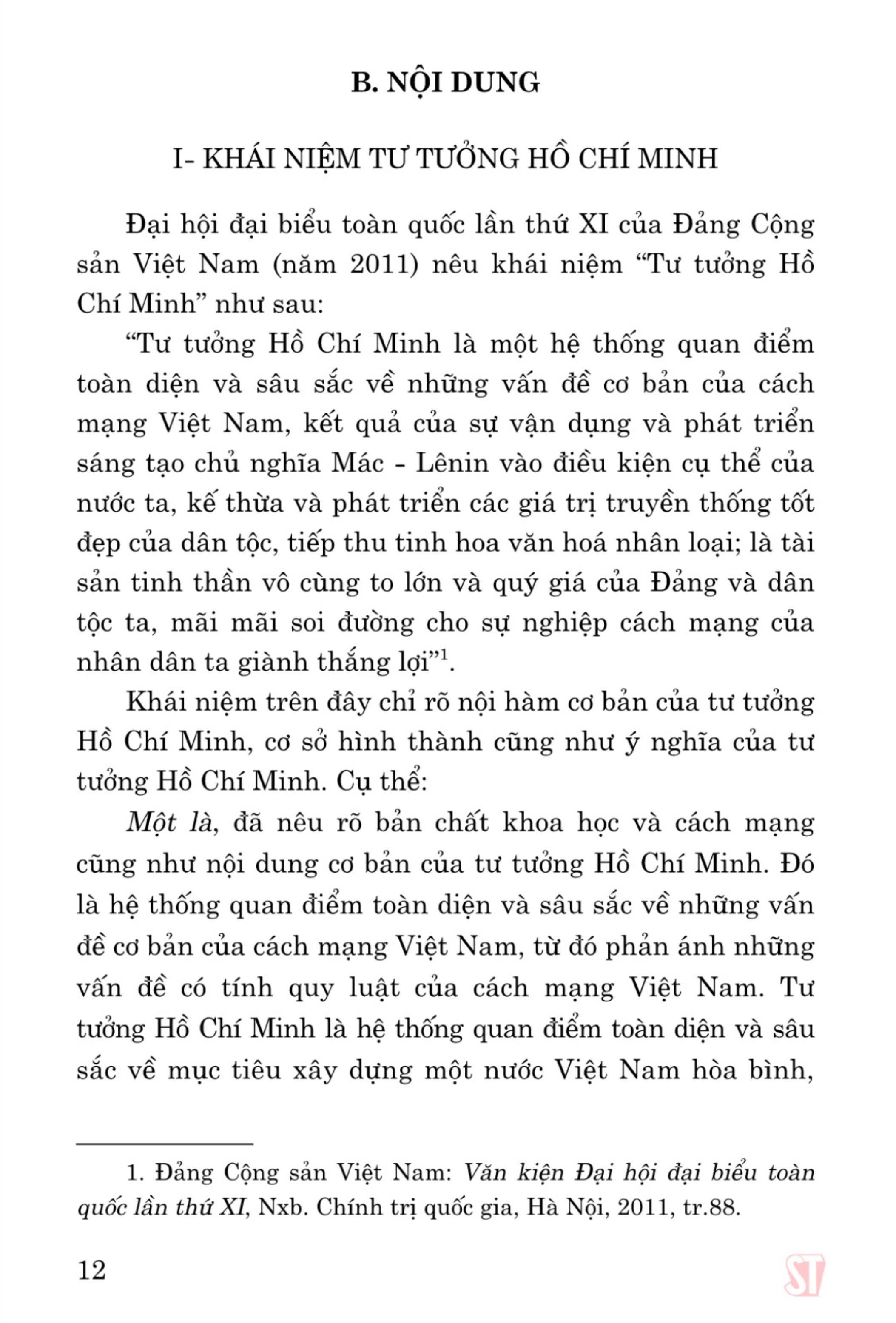 Giáo trình Tư tưởng Hồ Chí Minh (Dành cho bậc đại học hệ không chuyên lý luận chính trị) - bản in 2024