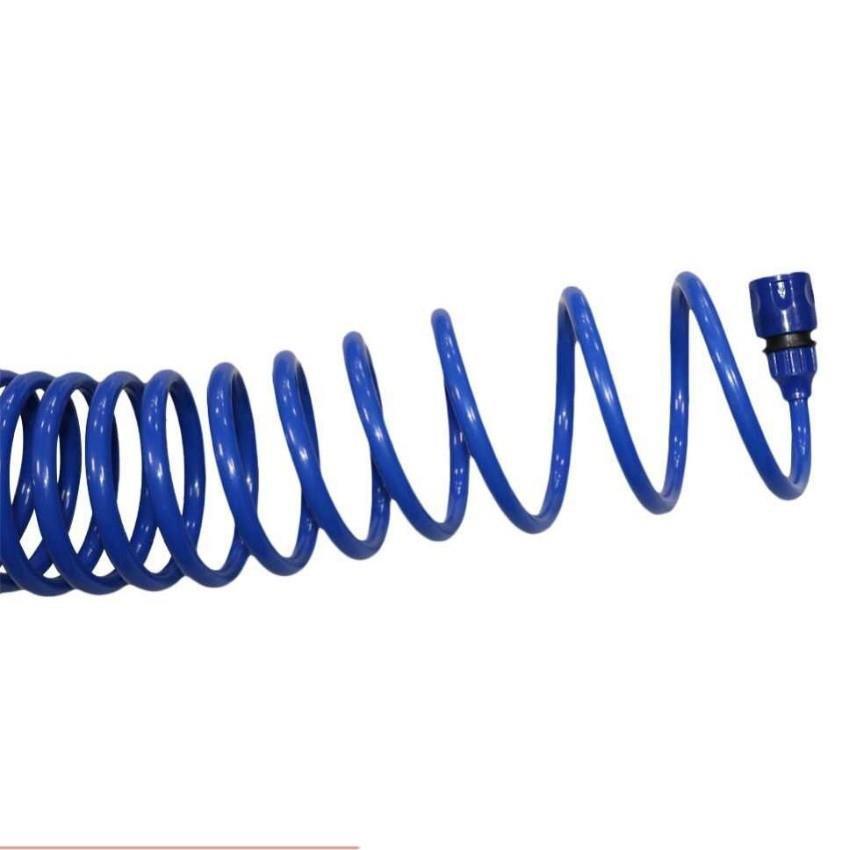Bộ vòi xịt nước tưới cây đa năng tăng áp lực nước kèm dây tưới dạng lò xo co dãn 810814 loại 10m