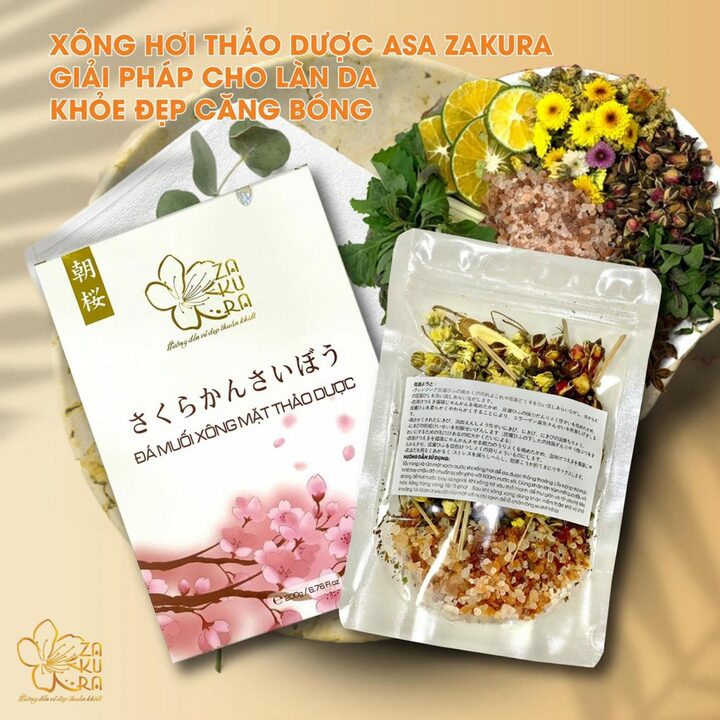 ĐÁ MUỐI XÔNG MẶT THẢO DƯỢC ASA ZAKURA