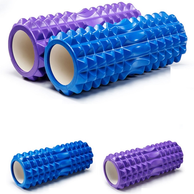 Con lăn Yoga Massage Foarm Roller , ống lăn gai nhọn 33x13cm, chất liệu EVA cao cấp, hỗ trợ các bài tập yoga, gym