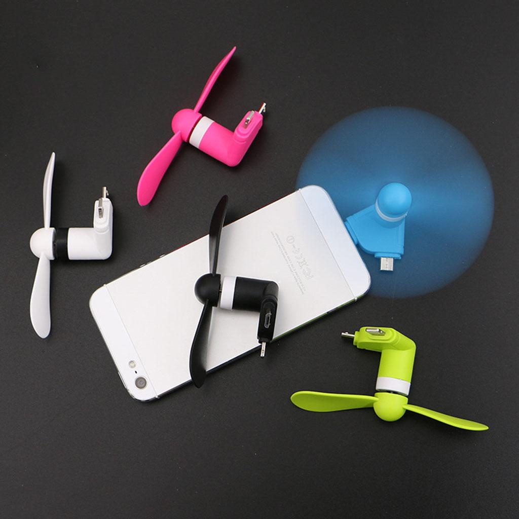 Mini Portable Power Small Micro USB Cooling Fan For Android Cell Phone White