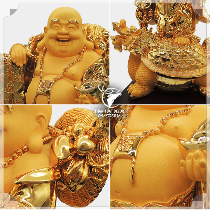 Hình ảnh Tượng Phật Di Lặc Bồ Tát Đứng Trên Long Quy Cầu Tài Lộc, Quà Tặng Tân Gia Khai Trương, Bàn Thờ Thần Tài Thổ Địa