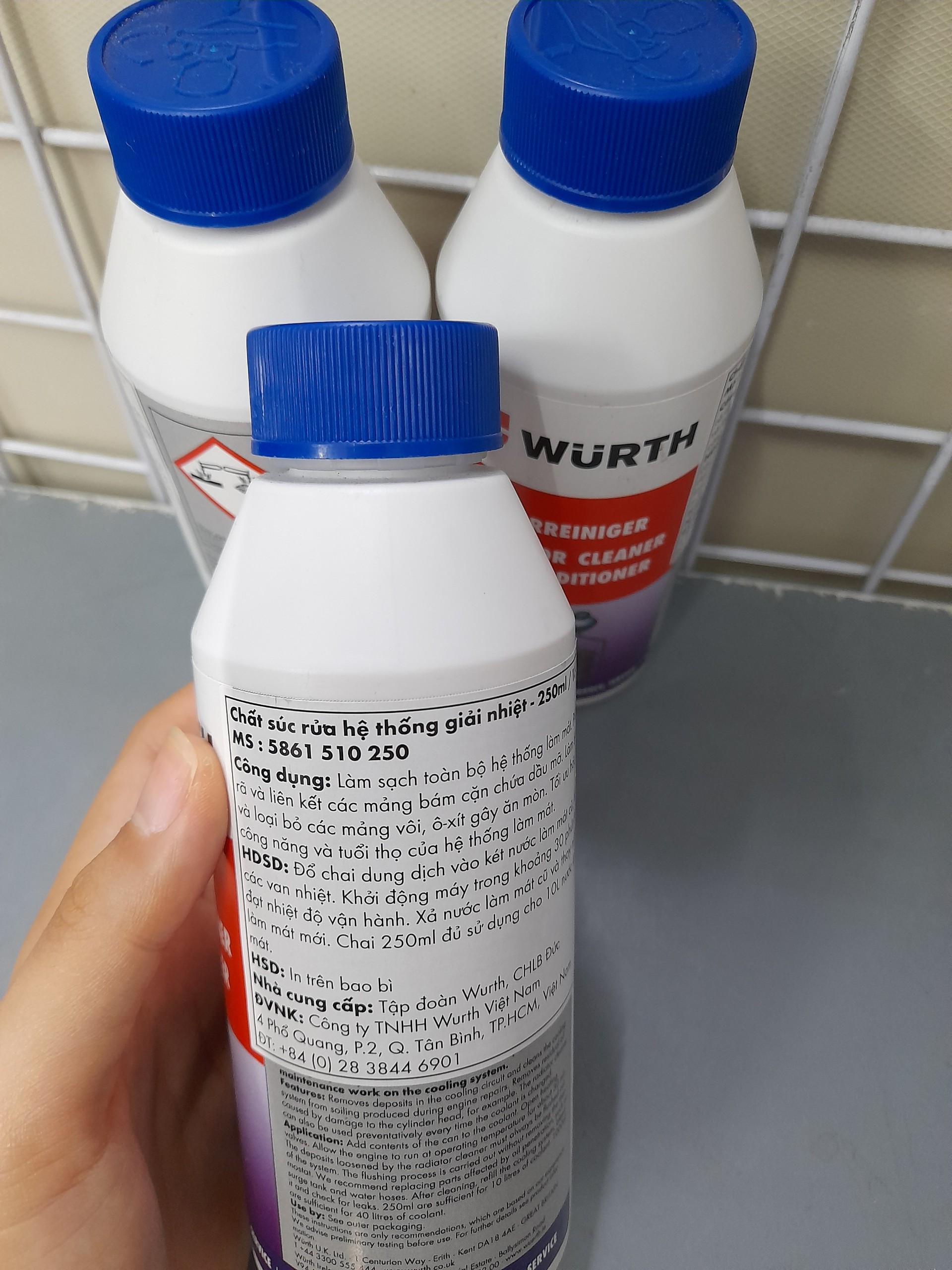 Vệ sinh két nước làm mát động cơ Wurth Radiator Cleaner 250ml | TriTin